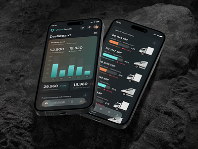 WareTrack Mobile App - SaaS Warehouse Dashboard datavisualization deliverytracking fleetmanagement inventory inventorytracking logistics management product responsive saas statistics stocks supplychain uiux vehicle warehouse warehousedashboard warehousemanagement warehousesoftware web app