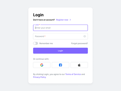 Made with Glow UI kit #11 — Cooking a new Login Component auth design system figma login sign in ui ui kit ux