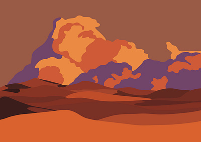 Desert Flat Illustrations desert desert landscape egypt flat flat illustration graphic design graphicdesign illustration illustration art illustrator landscape procreate