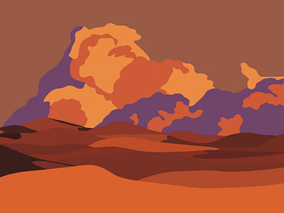 Desert Flat Illustrations desert desert landscape egypt flat flat illustration graphic design graphicdesign illustration illustration art illustrator landscape procreate