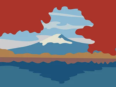 Flat Mountains Illustrations cozy design flat flat illustration fuji graphic design graphicdesign illustration illustration art illustrator japan landscape minimal moiuntains mountain procreate winter