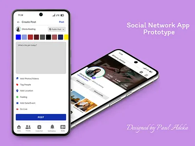 Social Network Mobile App Prototype figma friends app mobile app prototype social network uiux