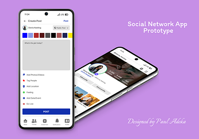 Social Network Mobile App Prototype figma friends app mobile app prototype social network uiux