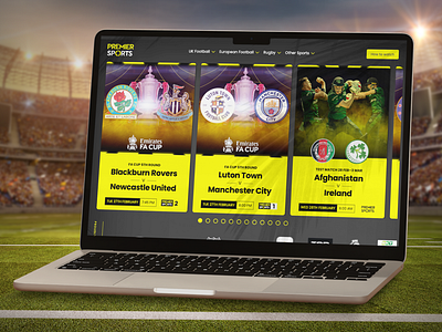 Premier Sports - Match calendar design Desktop design football ui user interface ux web webdesign website