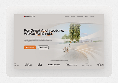 Architecture studio website architect architecture clean ui web web design