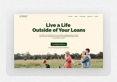 Finance agency website agency family finance green human loan nature ui usa web web design website