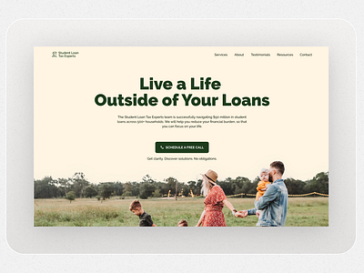 Finance agency website agency family finance green human loan nature ui usa web web design website