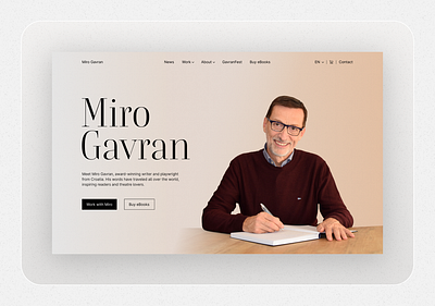 Writer website books croatia gavran plays theatre ui web web design website writer