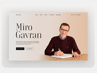 Writer website books croatia gavran plays theatre ui web web design website writer