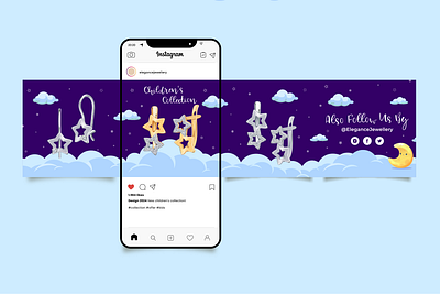 Instagram post design for a jewelry brand branding cartoon childrens cute design ecommerce designer graphic design illustration jewellery shopify store design jewelry ecommerce web design jewelry shopify design kid knickknacks trinkets ui vector visual designer