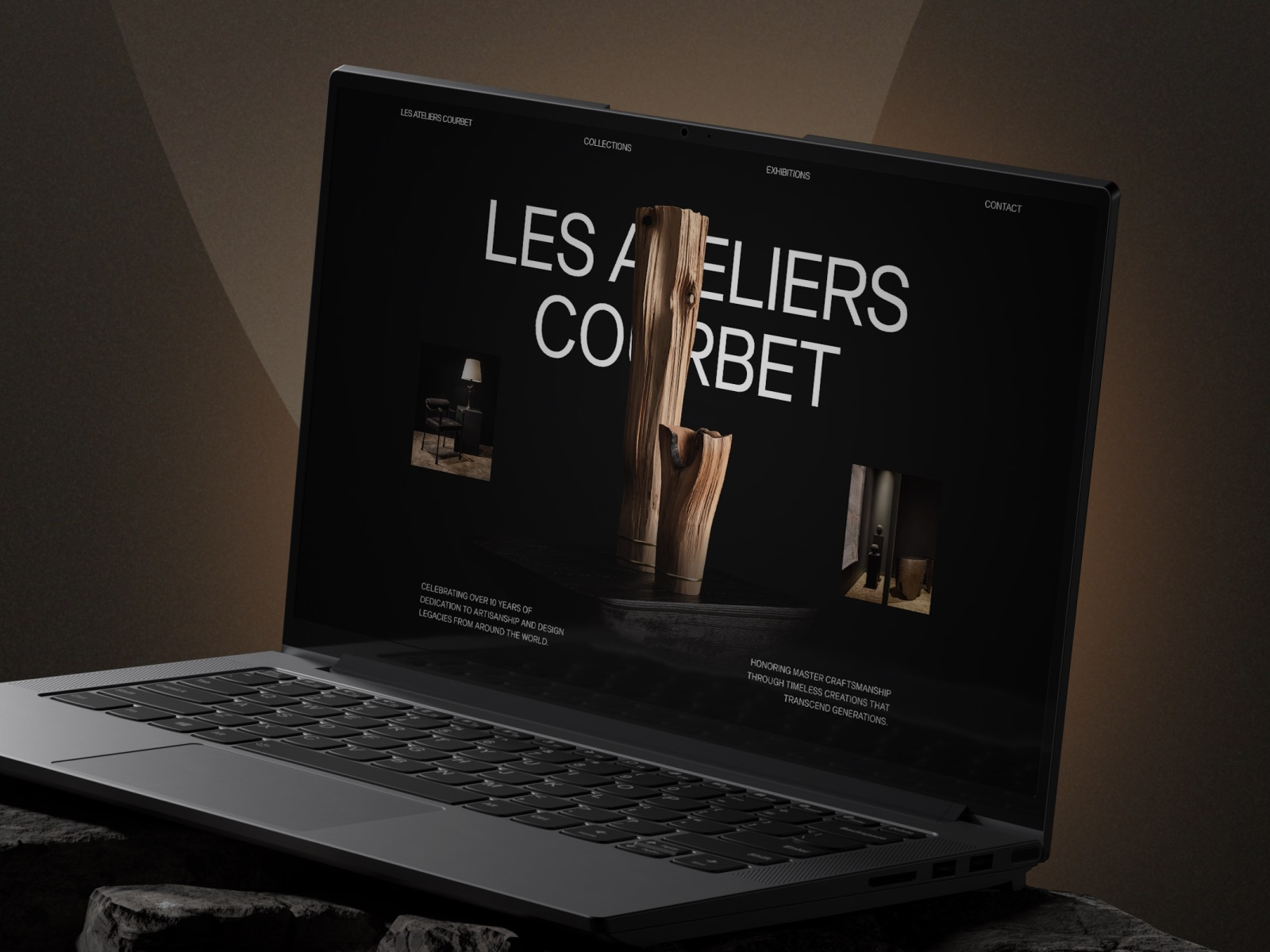LAC - Elegant Professional Modern Furniture Website Design Home aesthetic branding case study clean company profile dark decoration elegant furniture futuristic landing page minimalist modern ui ux web design website website design website designer website layout