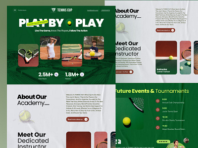 Tennis Academy Web design academy athlete attractiveui bold clean ecommerce landing landing page minimal pickleball sport website sports tennis tennis academy tennis landing page tennis web tennis website ui ux websitedesign