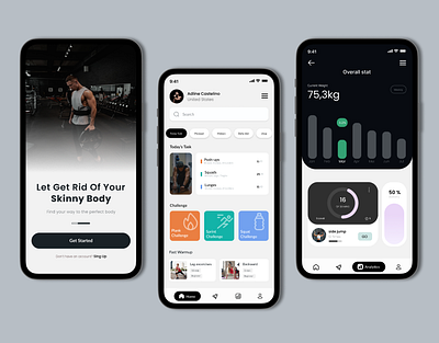 Fitness App Desing app desing figma ui web desing