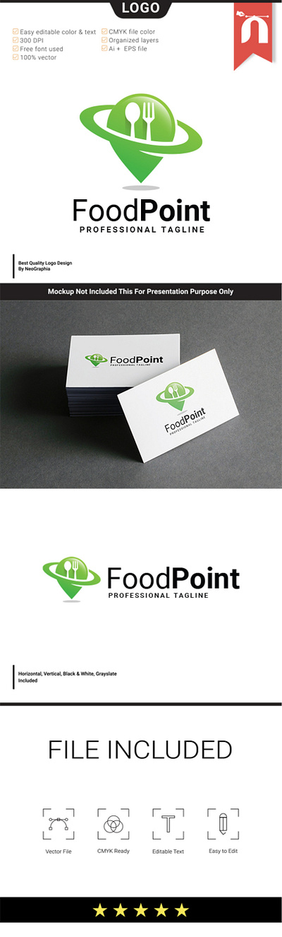 FoodPoint design food gps graphic design health logo maps nature point restaurant