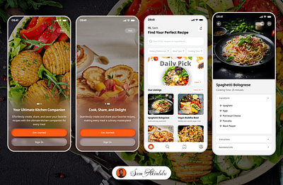 Food Recipe Mobile App food mobile app food recipe app food recipe ui recipe mobile app