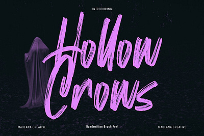 Hollow Crows Handwritten Brush Font bold brush elegant font fonts food halloween logo luxury modern retro script signature vintage