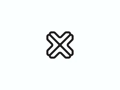 X and arrows logo mark