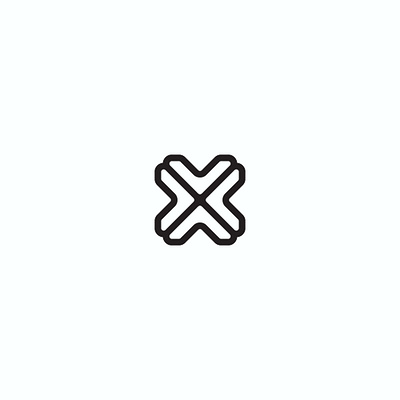 X and arrows logo mark