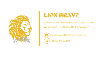 Lion Brave business card canva graphic design