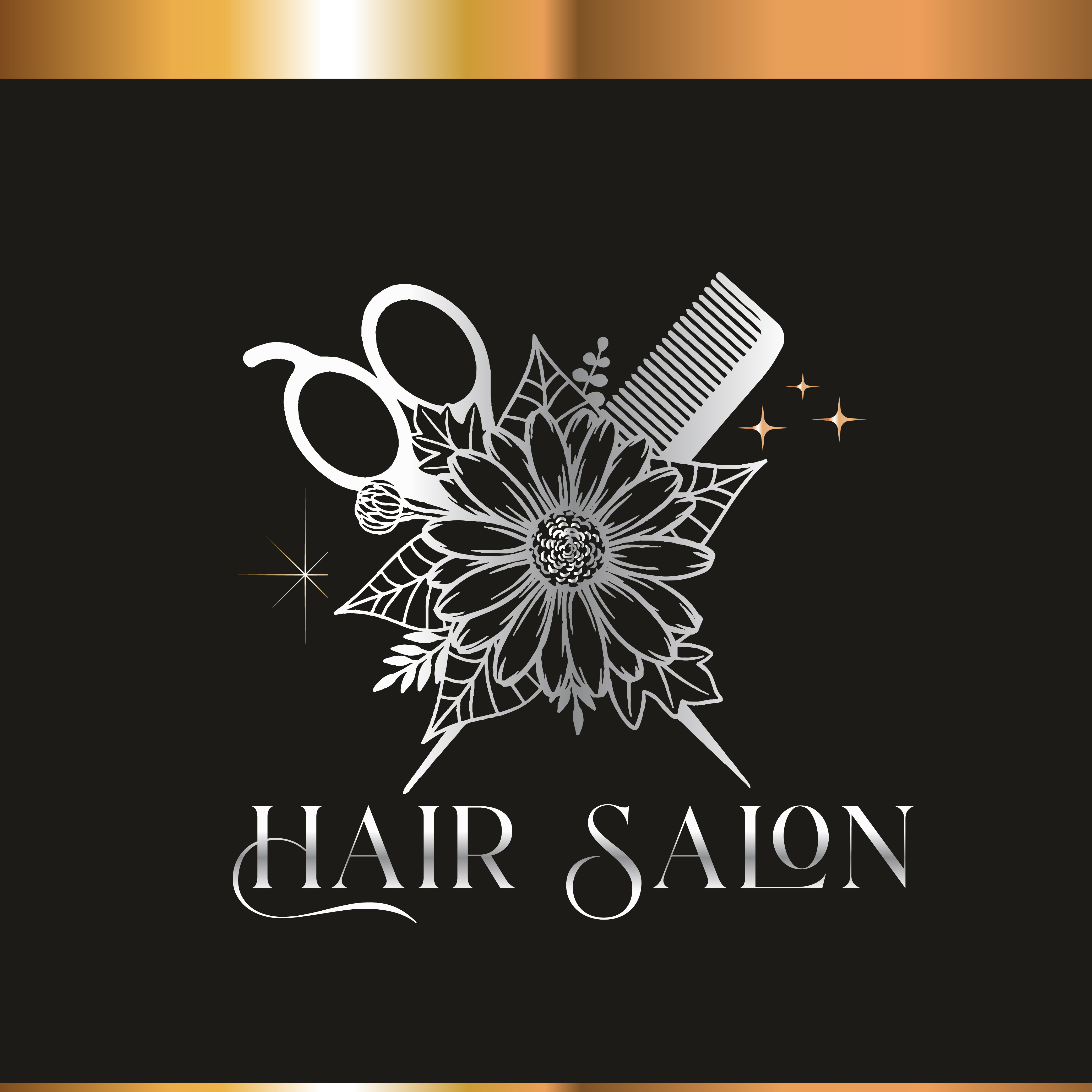 Hair Salon luxury logo beauty beauty logo branding graphic design hair accessories hair salon logo logo spa