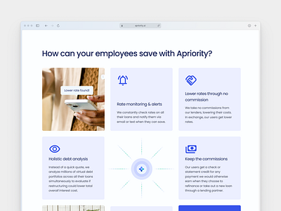 #33 - Apriority Features b2b b2c branding design desktop features fintech home page landing page lp redesign saas startup ui ux web design