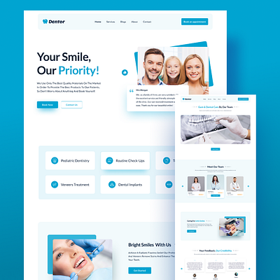 Dental Services Website design design system figma graphic design illustration motion graphics prototyping ui user experience ux uxui