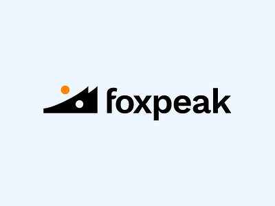 Foxpeak animal logo coyote logo fox fox logo fox peak foxpeak logo mountain logo peak logo summit logo sun logo sunset logo