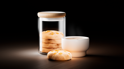 Caramel Cookies and some Hot Chocolate 3d 3d design 3d illustration 3d render c4d cinrma4d colorful illustration materials microsoft motion motion graphics textures ui visual