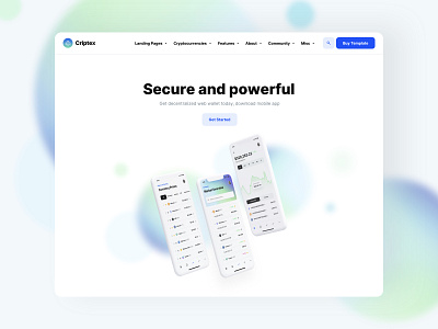 Landing page for crypto wallet bitcoin crypto crypto wallet cryptocurrency defi framer framer template landing page landing page design landing page template mobile app nocode sell crypto store crypto ui design wallet wallet app website template