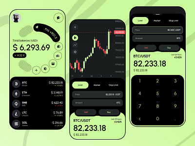 Crypto trading - Mobile app app design crypto crypto app crypto payments crypto ui cryptocurrency exchange crypto mobile design trading trading app