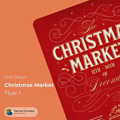 Christmas Market post design #Christmas branding christmas design flyer graphic graphic design poster ui