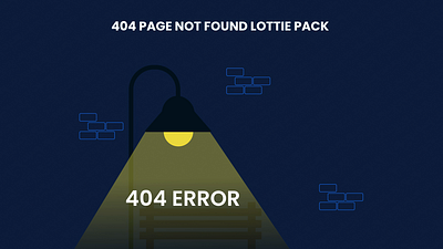 404 Error Page Not Found Lottie Animation Design 404 error animation app app error design empty state design error screen illustration lamp post design light flickering lottie lottie animation motion graphics page error 404 page not found page not found error ui ux website website error