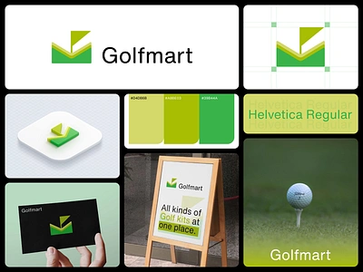 Golfmart Logo and Branding Design brandguidelines branding design flat golfkart golflogo graphic design icon illustration logo logoidea logoinspiration logomark minimal modernlogo sports trendy vector