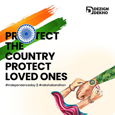 Happy Independence Day & Raksha bandhan poster Design...