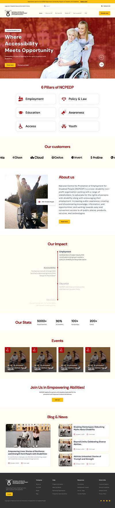 Disabled People Website Design figma ui ui ux user experience design user interface design