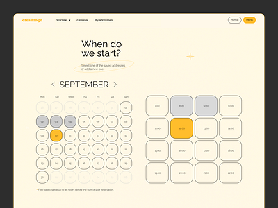 📅✨ Simple Scheduling UI for a Cleaning Service ✨📅 bookingsystem branding calendar calendaru calendarux cleanui designsystem dribbble dribbbleshots graphic design minimaldesign productdesign schedulingapp servicebooking ui uidesign uiux userinterface uxdesign webapp