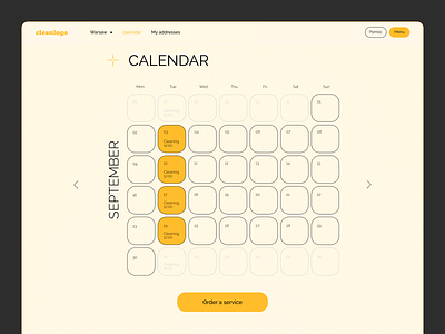 ✨ Simple Scheduling UI for a Cleaning Service ✨ bookingsystem calendarui clean cleandesign cleaning cleaningservice cleanui designsystem dribbble dribbbleshots minimaldesign productdesign schedulingapp servicebooking ui uidesign uiux userinterface uxdesign webapp