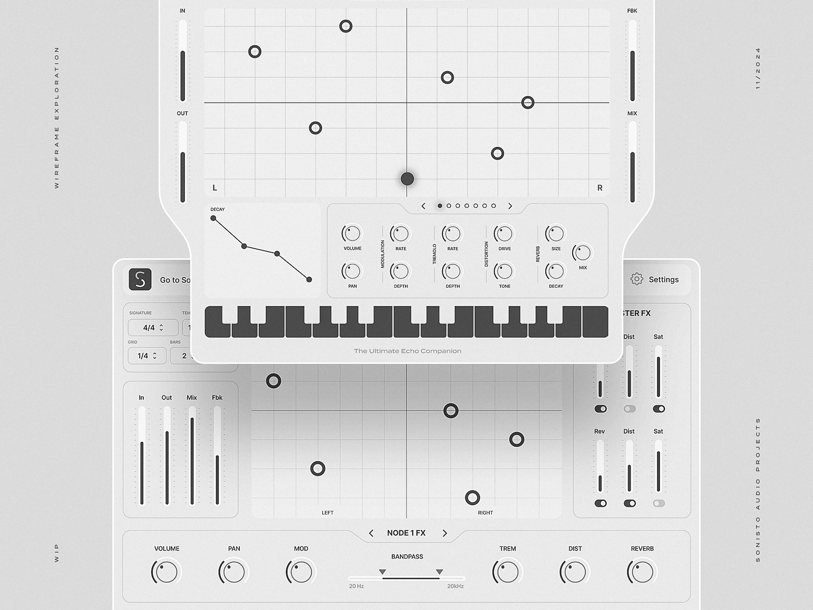 Wireframes for Audio Project audio audio effect audio gui audio ui audio ux audio vst blue print deep shadow music shadow ui ux vst wireframe wireframes