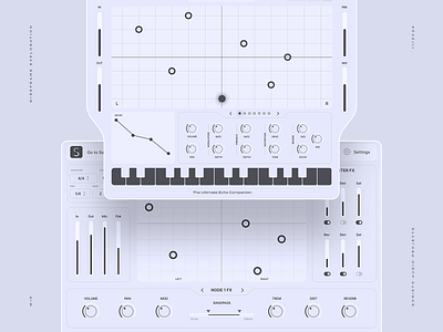 Wireframes for Audio Project audio audio effect audio gui audio ui audio ux audio vst blue print deep shadow music shadow ui ux vst wireframe wireframes