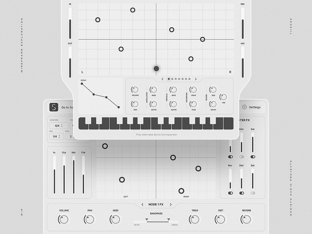 Wireframes for Audio Project by Mik Skuza on Dribbble