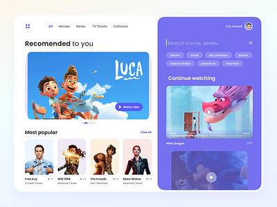 Web streaming platform design ui ux