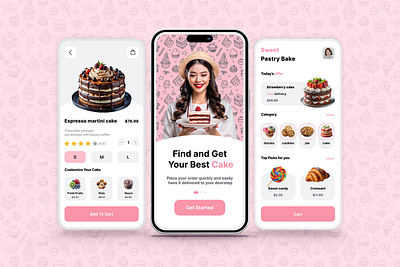 SweetBake Pastry App Design