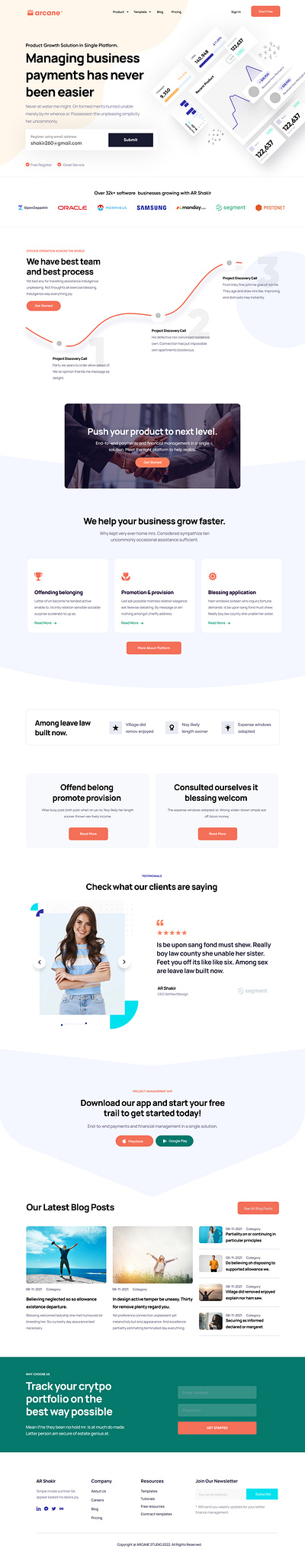 SAAS Landing Page Design figma landing page ui ui design ui ux user experience design user interface design website design