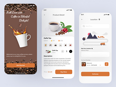 Coffee hea mobile app design appdesign coffeemobailappdesign coffeeshop coffeeshopapp coffeeuidesign coffeeuxdesign mobailapp uidesign uiuxdesign uxdesign