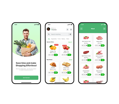 Grocery App UI UX Design app app design figma grocery grocery app ui ui design ui ux ui ux design ux design