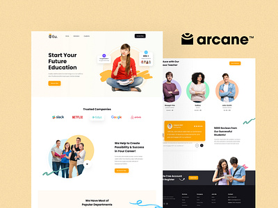 Education Website Design branding figma ui ui ux user experience design user interface design