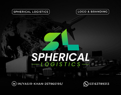 SPHERICAL LOGISTICS brand identity branding case study creative icon design designing project illustrator logistics logo minimal logo modern logo trucking logo vector