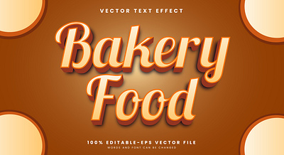 Bakery Food 3d editable text style Template cracker