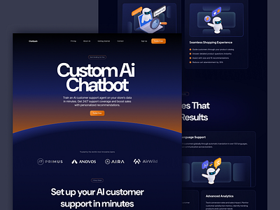 Ai Chatbot Website ai branding design landing page ui ux website