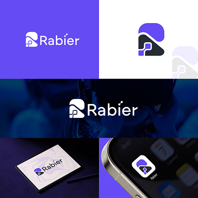 "Rabier" Digital Agency Logo Design | Initial Letter "R" Icon branding creative logo design digital digital agency digital agency logo graphic design initial letter r logo minimal letter r minimal logo minimalist r tech logo tech logo typography